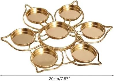 Lamp Holder, Gold Tea Lights Pillar Candle Holder, Flower Candle Holder, Lotus Shape Floating Flower Tea Light Holder, Candle Handcrafted For Home Dec