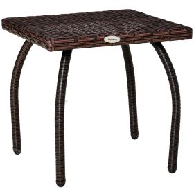 Wicker Side Table Patio All-Weather Material Outdoor Furniture