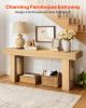 VEVOR 63 in Console Table, Farmhouse Desk Behind the Couch, Wooden Rectangle Entrance Desk, Narrow Long Sofa Table Accent Stand for Hallway, Bedroom