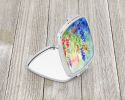 Texas Bluebonnets in Watercolor Compact Mirror Decorative Travel Makeup Mirror for Women Girls Gifts Pocket Makeup Mirror Folding Handheld
