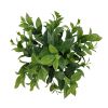 (4 pack) 10" Artificial Tea Leaf Plant in Vanilla Planter, Pot Not Included.