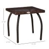 Wicker Side Table Patio All-Weather Material Outdoor Furniture