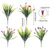 5 Bundles Artificial Calla Lilly Realistic UV Resistant Fake Flowers Faux Plastic Long Stem Plants for Indoor Planter Home Porch Yard Spring Summer Ce