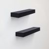 Floating Shelves 18.11" Wall Mounted Wood Shelves for Bathroom, Bedroom, Living Room, Kitchen