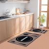 Printed Absorbent & Non-Slip Door Mat - Durable Polyester Carpet with "Kitchen" Design, Ideal for Bathrooms, Hallways, Living Rooms
