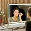LED Vanity Mirror with Lights Aluminum Frame Bathroom Mirror Dimmable 3 Color Modes Makeup Mirror Memory Function Bedroom