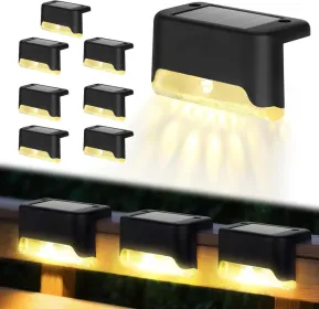 32/16 PCS Decorative Light Solar Energy Waterproof And Dustproof Light Source Sensing Suitable For Shopping Malls Guardrails Decks Stairs Gardens Cour (Option: Warmlight8PCS)